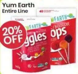 Healthy Planet Yum Earth Entire Line offer