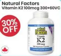 Healthy Planet Natural Factors Vitamin K2 100mcg 300+60VC offer
