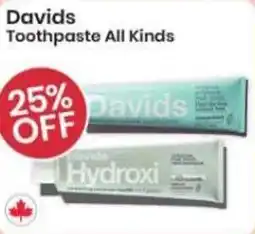 Healthy Planet Davids Toothpaste All Kinds offer