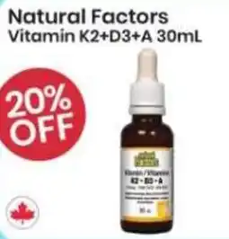 Healthy Planet Natural Factors Vitamin K2+D3+A offer