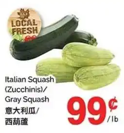 T&T Supermarket Italian Squash Zucchinis Gray Squash offer