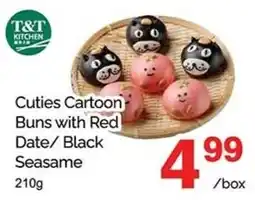 T&T Supermarket Cuties Cartoon Buns with Red Date Black Seasame offer