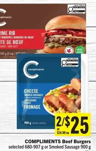 IGA Compliments beef burgers offer