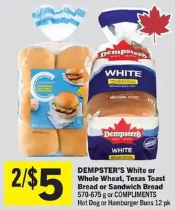 IGA Dempster's white or whole wheat, texas toast bread or sandwich bread offer
