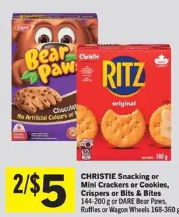 IGA Christie snacking or mini crackers or cookies, crispers or bits & bites offer