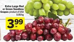 IGA Extra Large Red or Green Seedless Grapes offer