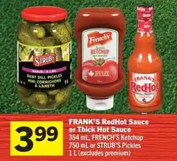 IGA Frank's redhot sauce or thick hot sauce offer