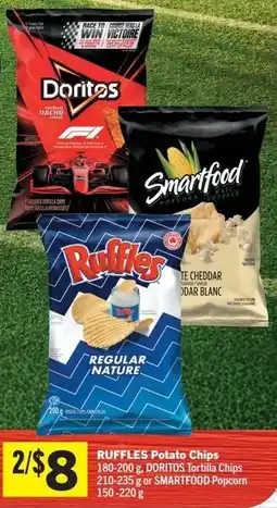 IGA Ruffles potato chips, doritos tortilla chips, smartfood popcorn offer