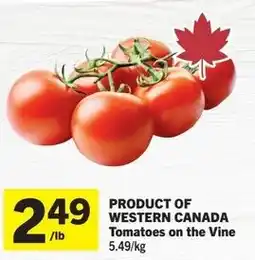IGA Product of western canada tomatoes on the vine offer