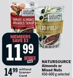 IGA Natursource almonds or mixed nuts offer