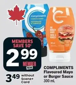 IGA Compliments flavoured mayo or burger sauce offer