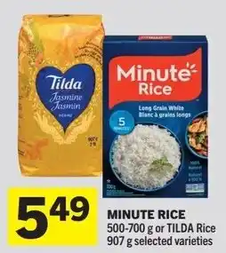 IGA Minute rice or tilda rice offer