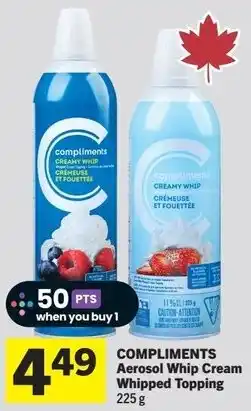 IGA Compliments aerosol whip cream whipped topping offer