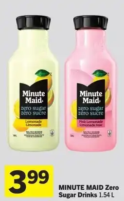 IGA Minute maid zero sugar drinks offer