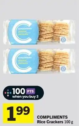IGA Compliments rice crackers offer