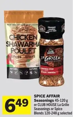 IGA Spice affair seasonings or club house la grille seasonings or spice blends offer