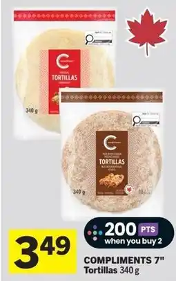 IGA Compliments 7" tortillas offer