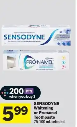 IGA SENSODYNE Whitening or Pronamel Toothpaste offer