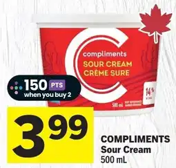 IGA Compliments sour cream offer