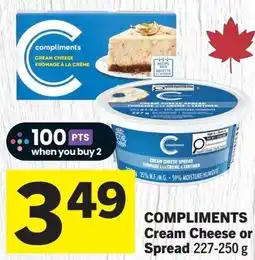 IGA Compliments cream cheese or spread offer