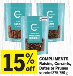 IGA Compliments raisins, currants, dates or prunes offer