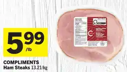 IGA Compliments ham steaks offer