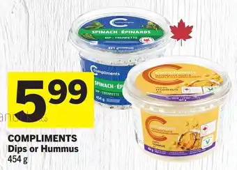 IGA Compliments dips or hummus offer
