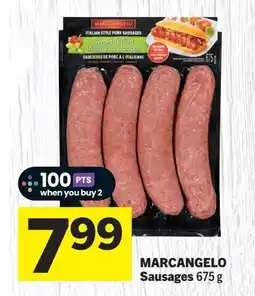 IGA Marcangelo sausages offer
