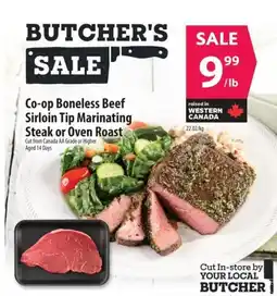 Co-op Co-op Boneless Beef Sirloin Tip Marinating Steak or Oven Roast offer