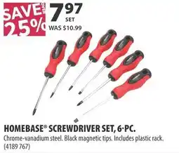 Co-op Homebase screwdriver set offer