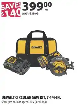 Co-op Dewalt circular saw kit, 7-1/4-in. offer