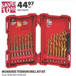 Co-op Milwaukee titanium drill bit kit offer