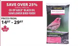 Co-op Co-op gold black oil sunflower bird food! offer
