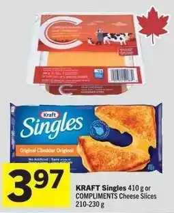 Co-op KRAFT Singles or COMPLIMENTS Cheese Slices offer