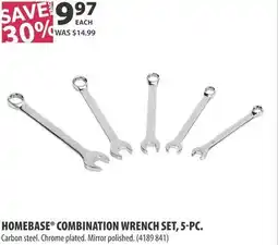 Co-op Homebase combination wrench set offer