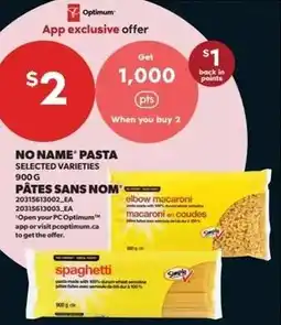 Real Canadian Superstore No name pasta pâtes sans nom offer