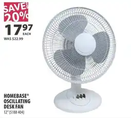Co-op Homebase oscillating desk fan offer