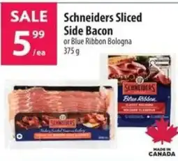 Co-op Schneiders Sliced Side Bacon or Blue Ribbon Bologna offer