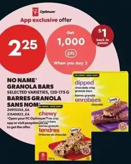 Real Canadian Superstore No name granola bars barres granola sans nom offer