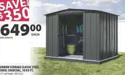 Co-op Arrow storage classic steel shed, charcoal offer
