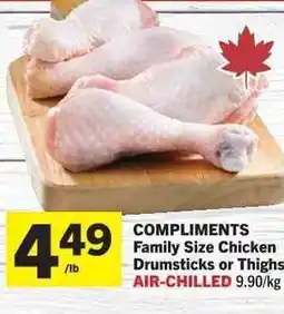 Co-op COMPLIMENTS Family Size Chicken Drumsticks or Thighs AIR-CHILLED offer