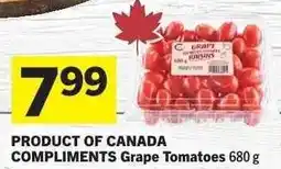 Co-op PRODUCT OF CANADA COMPLIMENTS Grape Tomatoes offer