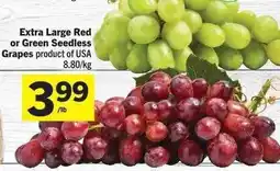 Co-op Extra Large Red or Green Seedless Grapes offer