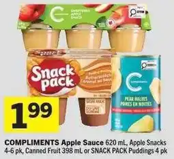 Co-op COMPLIMENTS Apple Sauce SNACK PACK offer