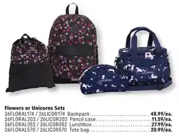 Covey Basics LOUIS GARNEAU Flowers or Unicorns 26FLORAL174/26LICOR174 Backpack offer