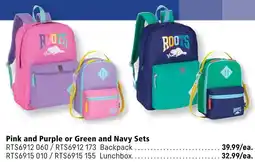 Covey Basics ROOTS Pink and Purple or Green and Navy RTS6915 010/RTS6915 155 Lunchbox offer