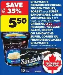 Real Canadian Superstore Chapman's premium ice cream, frozen yogurt, sorbet offer