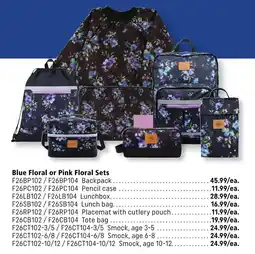 Covey Basics nanö Blue Floral or Pink Floral F26SB102/F26SB104 Lunch bag offer