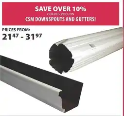 Co-op Csm downspouts and gutters! offer