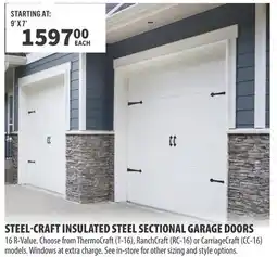 Co-op Steel-craft insulated steel sectional garage doors offer